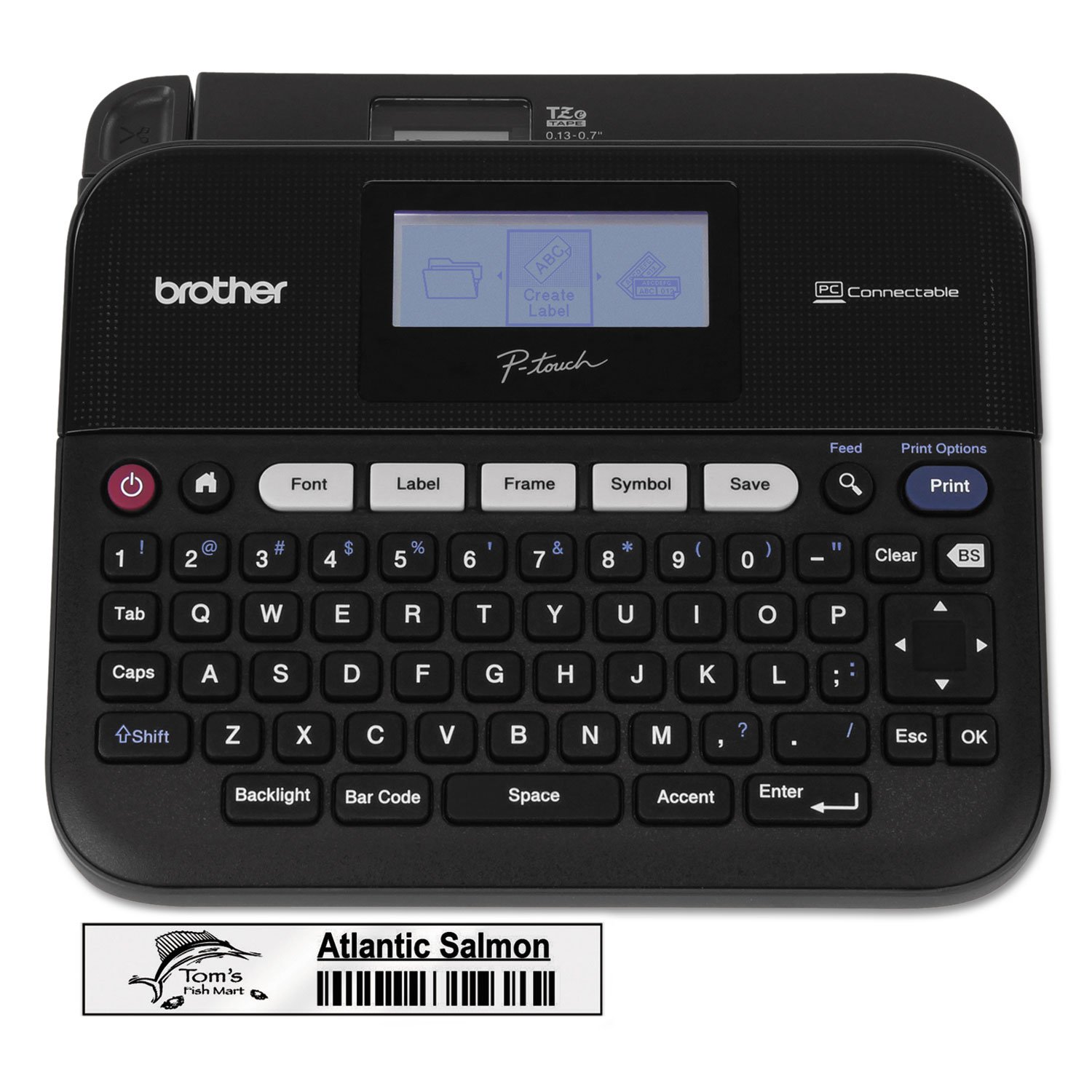 Brother Printer PTD450 Versitile PC Connectable Label Maker. Create Labels Using The Built-in Keyboard or Connect to Computer Electronic Reference Device