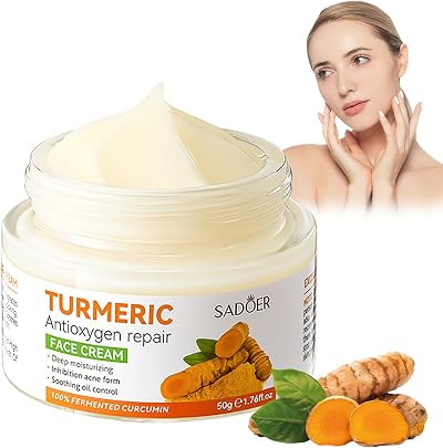 KEARLGMBH Turmeric Face Cream Anti Aging Brightening Vitamin C Moisturiser