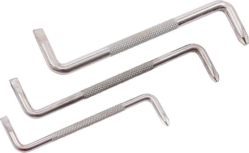 Amtech L3700 3 Piece Offset Screwdriver Set Chrome Carbon Steel Slotted Philips