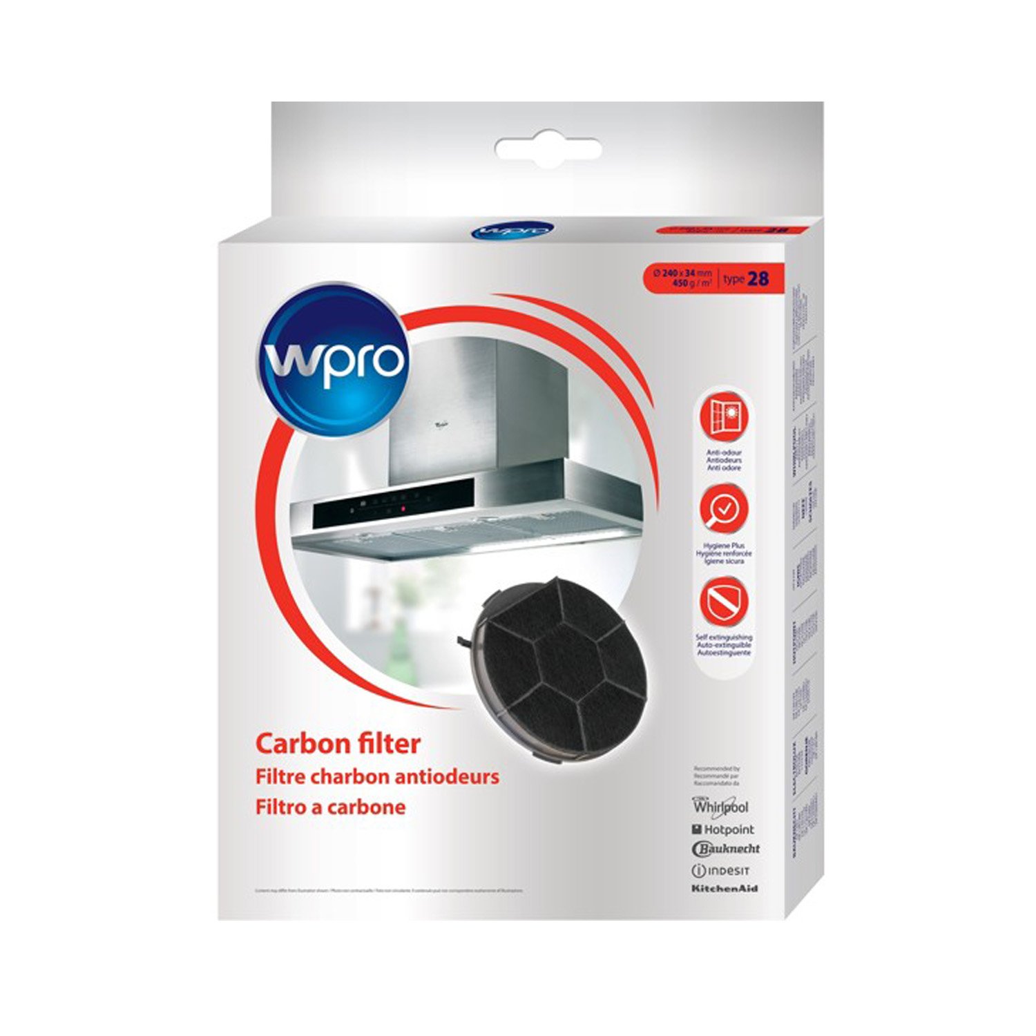 Wpro universal Carbon Charcoal Cooker Hood Filter CHF28/1 Amazon.co