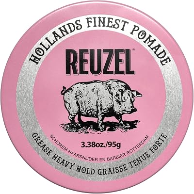 REUZEL Pink Grease Pomade Heavy Hold 3.38oz Oil Based Matte Shine