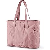 BAGSMART Tote Bag for Women, Tote Bag with Zipper Work Tote with Compartments Nurse Shoulder Hanbag for Travel, Gym
