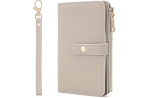 Lychii Passport Holder Cover, PU Leather Travel Wallet Case with RFID Blocking, Travel Documents Organizer for Passport, Business Cards, Credit Cards, Boarding Passes (Grey, M)