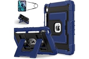 3-in-1 Shockproof Case for iPad A16 11th/10th Generation (2025/2022), Tough Armor Protective Cover with 360° Stand & Kid-Proo