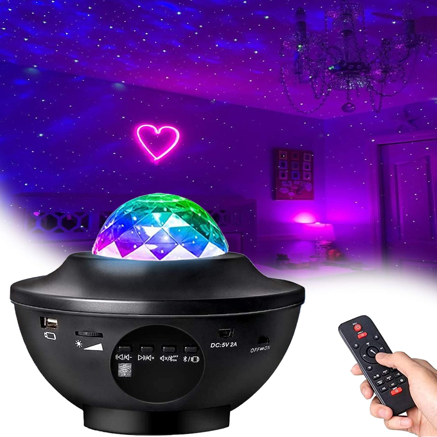 Star Night Light Projector Bedroom, Galaxy Projector Light Ocean Wave