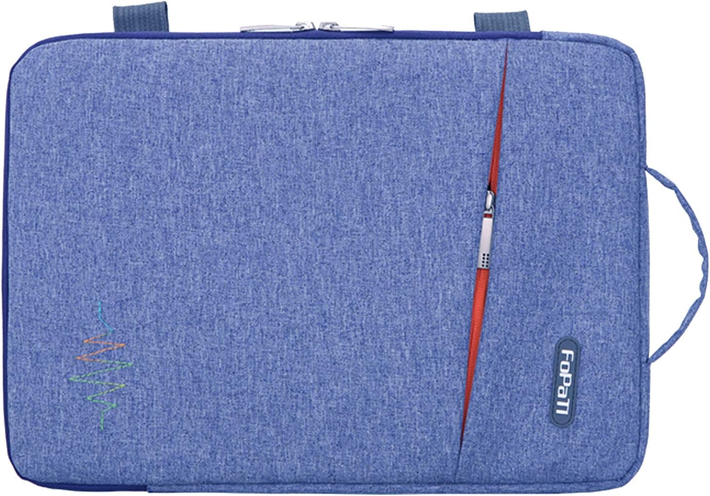 YOUPECK 14-15.4 inch Laptop Tablet Vertical Slipcase with Handles Handbag Sleeve Carrying Case Cover for MacBook Air Pro 15 inch 14 Inch ThinkPad ASUS Acer Chromebook Bag Shoulder Bag, Blue