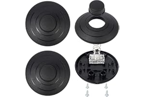 HOHNNYREET 3 Pack​​ Floor Lamp Foot Switch – Spring On/Off Switch for Lamps, LED Lights, Fans & Christmas ​​Trees​​, ​​Compatible​​ with 18AWG Wires, AC 125V/3A or 250V/2A (Black, 3Pcs)