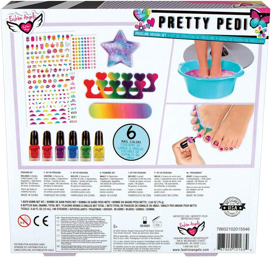 Fashion Angels Pretty Pedi Pedicure Set- Spa Gift Set For Girls: Toys & Games
