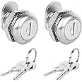 Sissinda Truck Tool Box Lock Replacement, 2 Pack Keyed Alike, 5/8" Cylinder for Truck Toolbox Handle Latch, Compatible with Uws Dee Zee Delta Kobalt Craftsman Atwood BetterBuilt WeatherGuard Toolbox