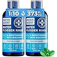 WATER DENT Concentrated Irrigant | Water flosser Rinse | Teeth Care | Add to Water Flossers & Mouthwash | Mint Flavor | Pack of 2 = 372 fl.oz | Alcohol and Fluoride Free. Made in USA
