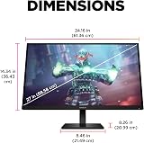 HP OMEN 27k 27" 4K UHD IPS 144Hz Gaming Monitor HDMI 2.1 FreeSync Premium view 9