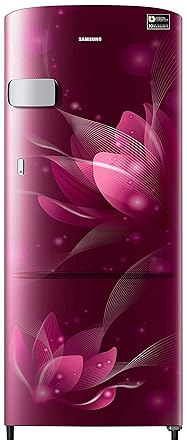 Samsung 192 L 4 Star Inverter Direct Cool Single Door Refrigerator(RR20T1Y2XR8/HL, Blooming Saffron Red)