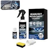 Car Headlight Restoration Polish, Automotive Headlamp Restoration Kit | Headlight Restoration Polish for Oxidized and Yellowed, Enhanced Hydrophobic Coating, Restores Clarity
