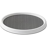Copco Non-Skid Pantry Cabinet Lazy Susan Turntable, 12-Inch, White/Gray