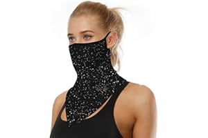 Kyerivs Face Mask Reusable Washable Cloth Bandanas Women Men Neck Gaiter Cover Ear Loops