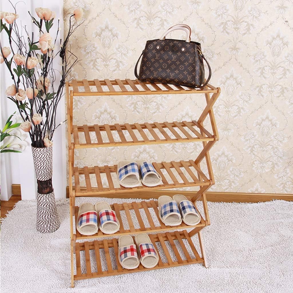 Bamboo Shoe Rack Multilayer Solid Wood Shoe Rack Shelf