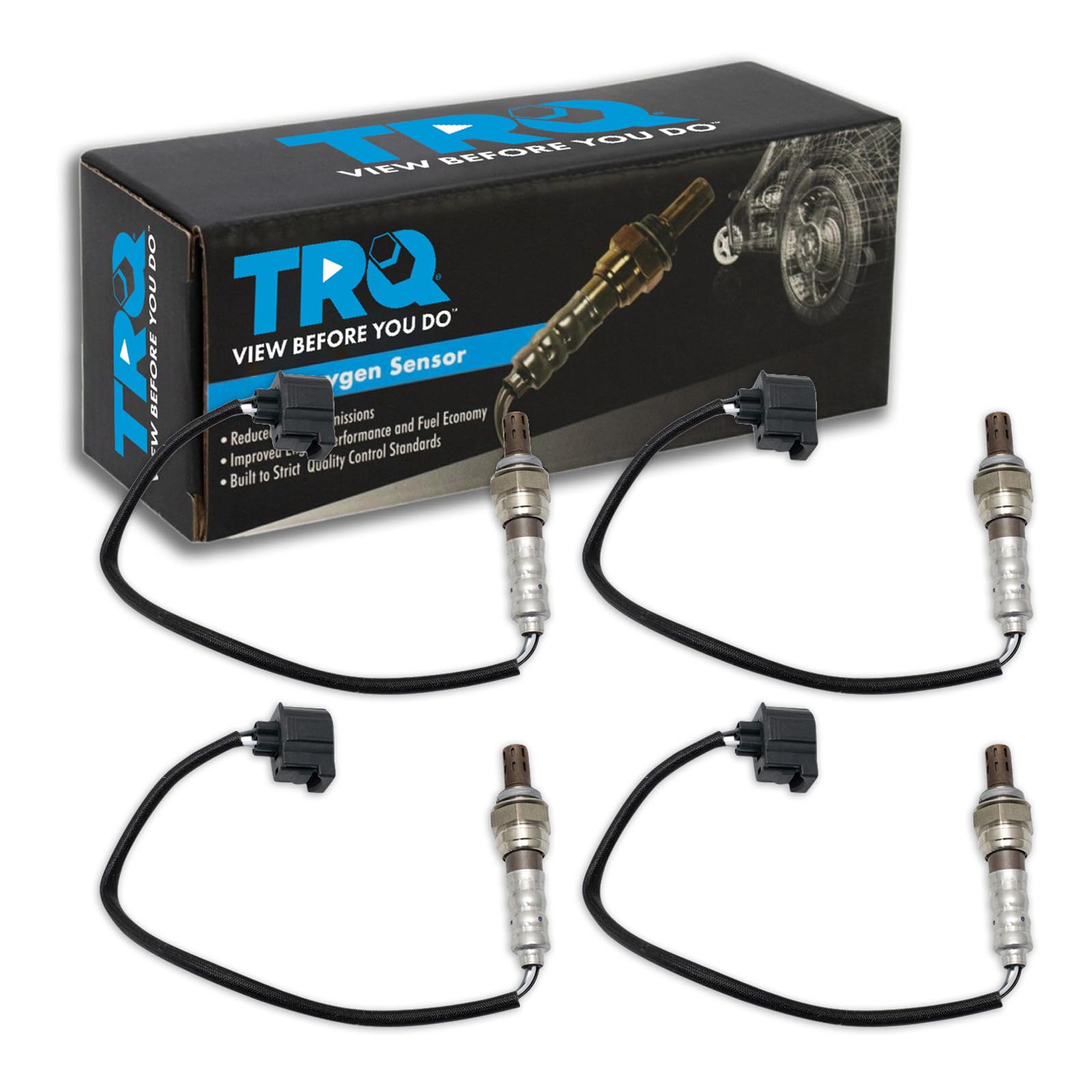 Photo 1 of TRQ 4 Piece O2 Oxygen Sensor Set Compatible with 2012-21 Jeep Grand Cherokee, 2014-18 Ram 1500, 2012-23 Dodge Durango, 2011-14 Dodge Challenger, 2011-14 Chrysler 300, 2014-20 Ram ProMaster