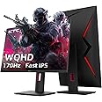 KTC 27'' 2K 170Hz Gaming Monitor - Fast IPS 1ms GTG Pc Monitor with FreeSync G-Sync, HDMI/DP/USB Ports, Height/Tilt/Swivel/Pivot Adjust, 131% sRGB and 97% DCI-P3 Color Gamut for Vertical Monitor