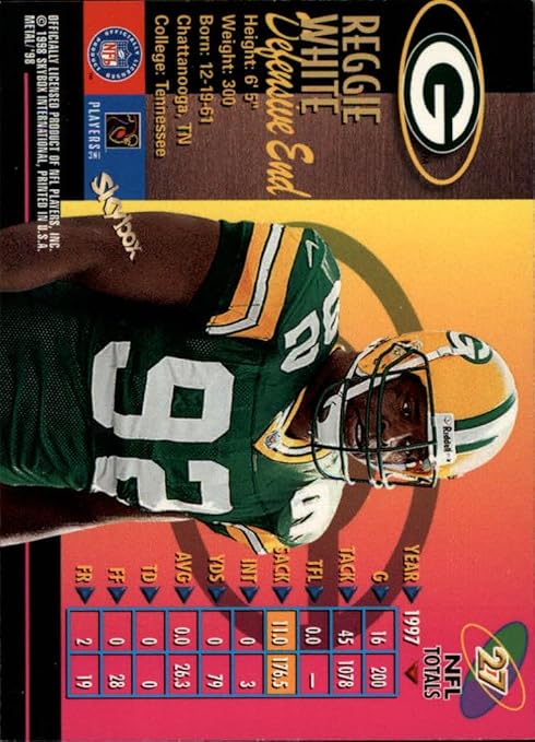 Amazon Com 1998 Metal Universe 27 Reggie White Near Mint