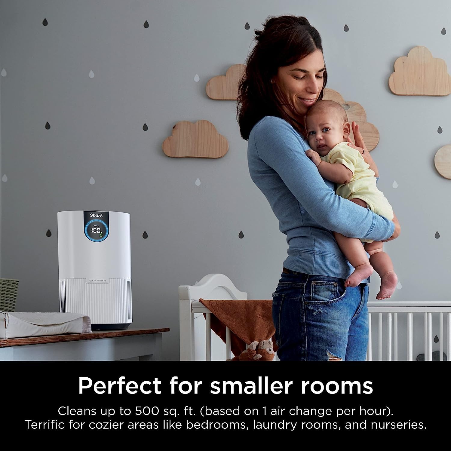 Shark HP200 Air Purifier MAX with Nanoseal HEPA, Cleansense IQ, Odor Lock, Cleans up to 1000 Sq. ft. and 99.98% of Particles, Dust, Allergens, Smoke, 0.1–0.2 Microns, White (Renewed)