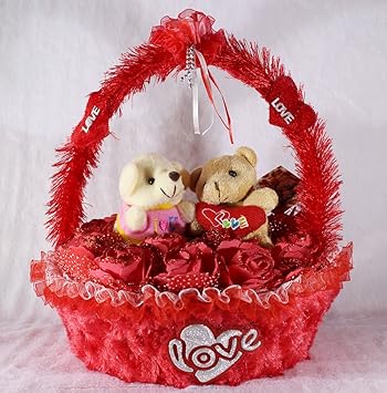 teddy bear in a basket