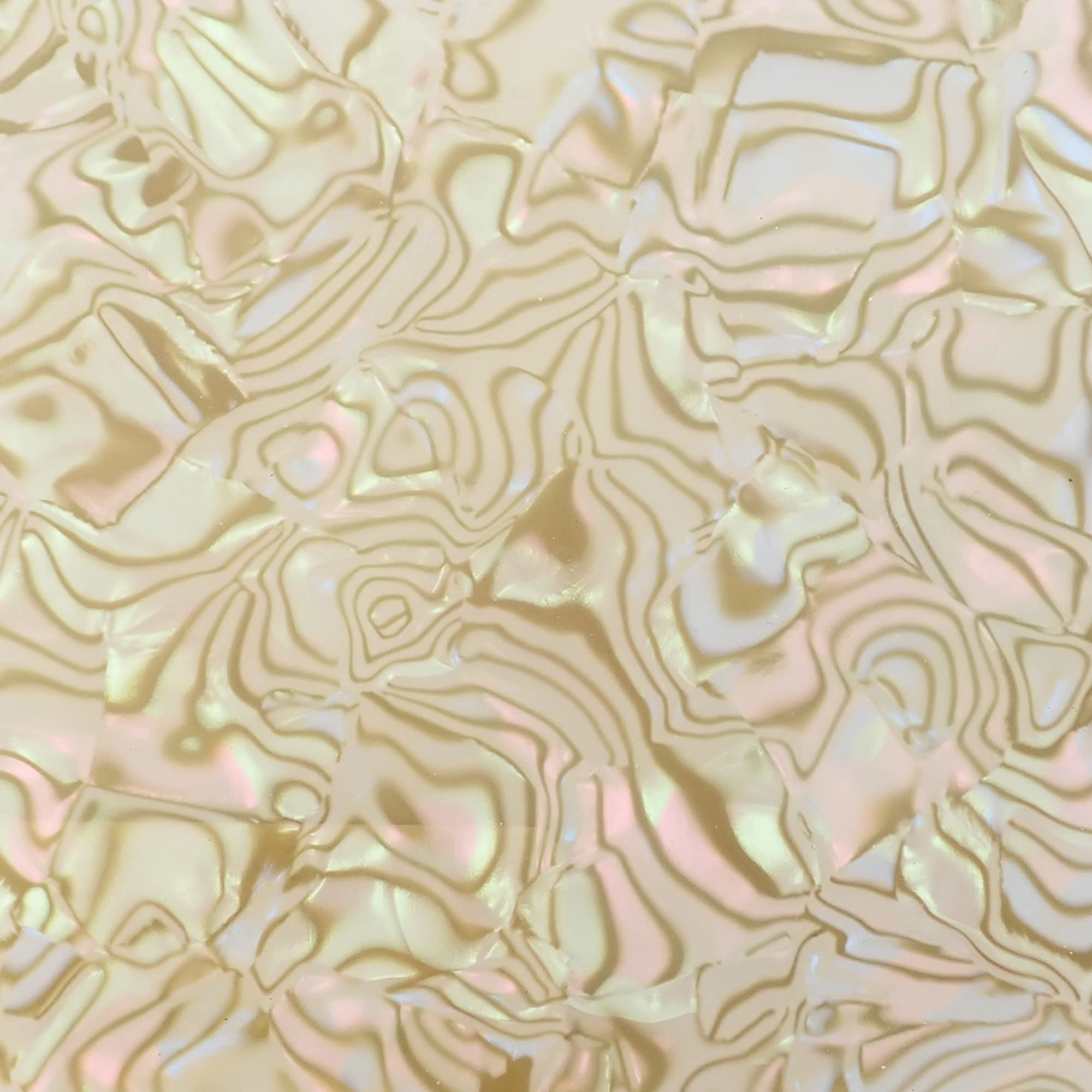 Light Abalone Shell Celluloid Laminate Cast Acrylic Sheet, 3mm thick (500x300mm)