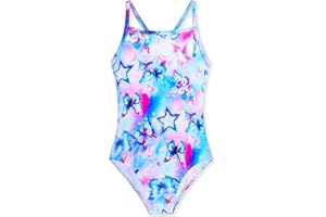 TENVDA Girls One Piece Swimsuits Sport Halter Swimwear Beach Bathing Suit