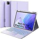 GreenLaw Keyboard Case for iPad Air 11-inch (M3 2025 / M2 2024) & Air 4th/5th Gen & iPad Pro 11 inch (1st/2nd/3rd/4th Gen), Smart Touchpad, 7-Color Backlit, Stain Resistant Cover, Light Purple