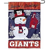 New York Giants Holiday Winter Snow Garden Flag Double Sided Banner