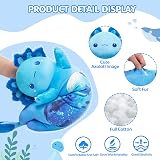 Mewaii Blue Axolotl Plush 20 Inch Long Body Pillow Soft Toy Sleeping Pillow view 2