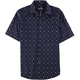 Tasso Elba Mens Grid Button Up Shirt, Blue, Small