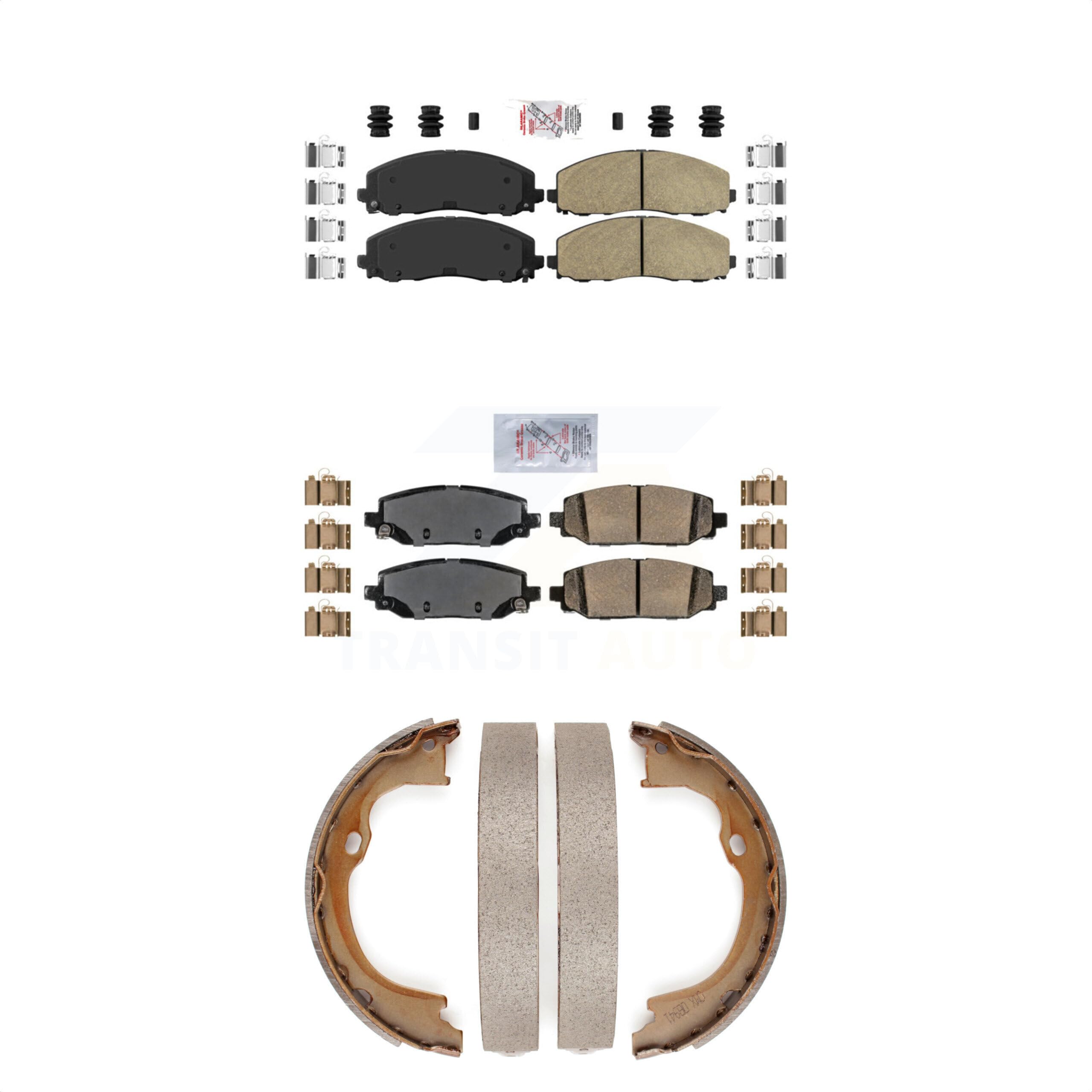 Transit Auto Front Rear Ceramic Disc Brake Pads Kit