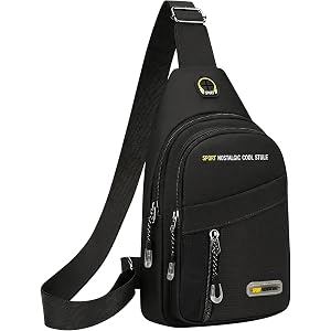 ZENBAGTH Waterproof Sling Bag for Men,Lightweight Crossbody Small Backpack,Shoulder Chest Bag for Travel Hiking