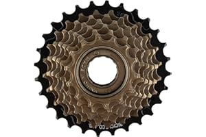 Steel Threaded Bicycle Freewheel 7-Speed 14-28T for Bike Hubs, Full Metal Sprocket Cassette Replacement Part