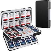 HEIYING SD Card Holder for Memory SD and TF Cards, Portable SDXC SDHC Memory Card Holder Case Compatible with 40 SDXC SDHC and 40 TF Cards Slots