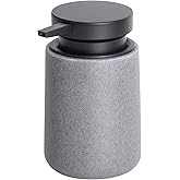 Clasin Home Liquid Soap Dispenser with Easy-to-Press Pump, 10 oz Refillable Hand Soap Dispenser with Extended Spout for Bathroom Kitchen Dish Lotion, Modern Stone Texture (Gray)