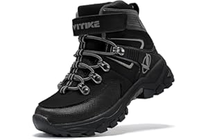 Littleplum Boys Snow Boots Winter Warm Booties Antiskid Hiking Outdoor Shoes Ankle Boots for Kids