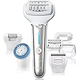 Panasonic Cordless Shaver & Epilator for Women With 7 Attachments, Gentle Wet/Dry Hair Removal, Foot Scrubber & Body Cleansin