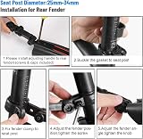 ioutdoor Bike Mudguard Set with 27ft Reflective Tape, Adjustable Front Rear view 3
