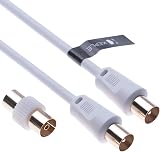 Keple TV Aerial Cable 1m Coaxial Extension Lead with Male Connector view 1