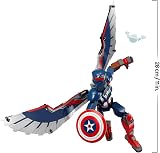 LEGO Marvel Captain America Construction Figure 76296 with Shield Drone view 6