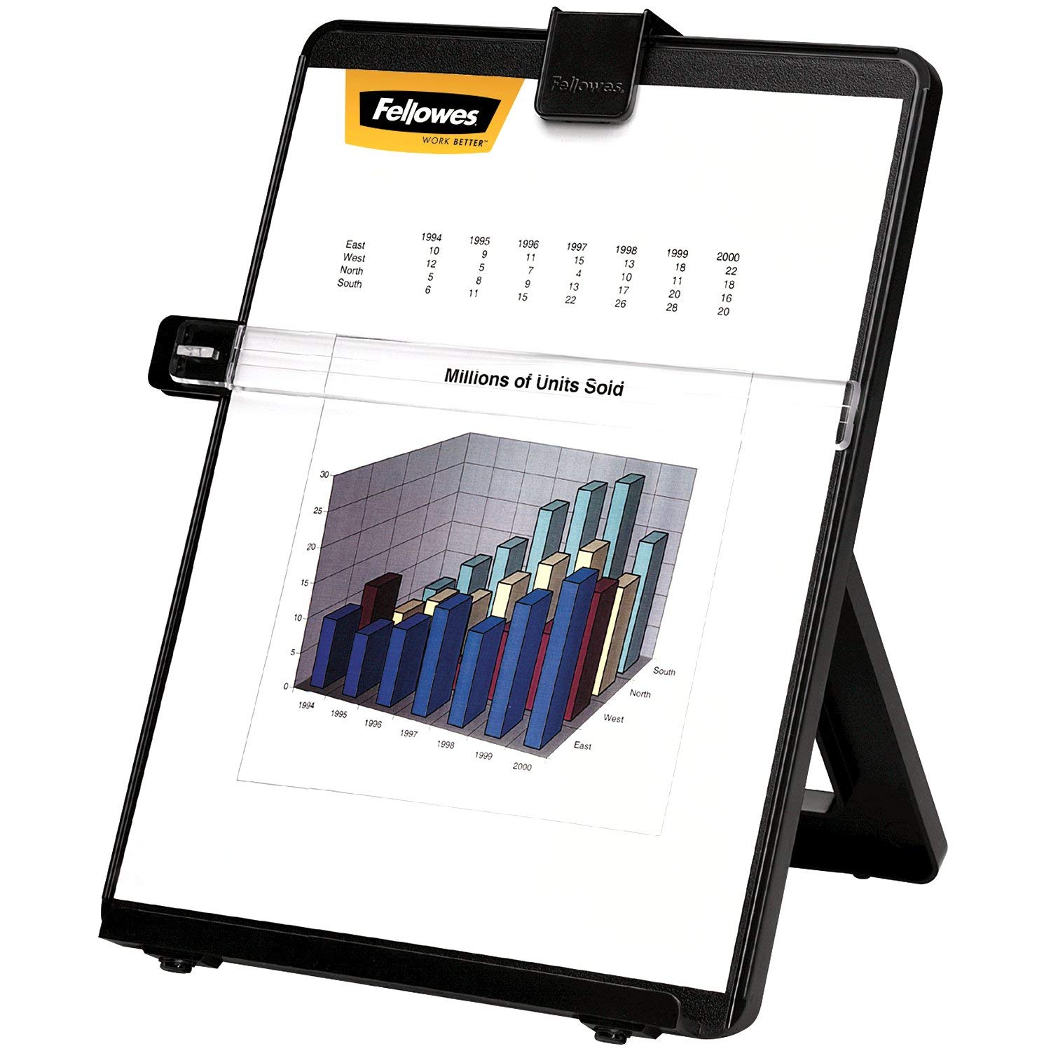 Fellowes Adjustable Document Holder with Line Guide, Black Amazon.co