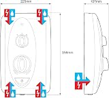 Mira Jump Electric Shower 10.8 kW White Chrome 1.1788.012 view 4