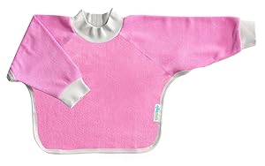 Kiddologic bibit-all Baby & Toddler Long Sleeved Full Coverage Pullover Waterproof Terry Bib (12-36 months (toddler), wild orchid)
