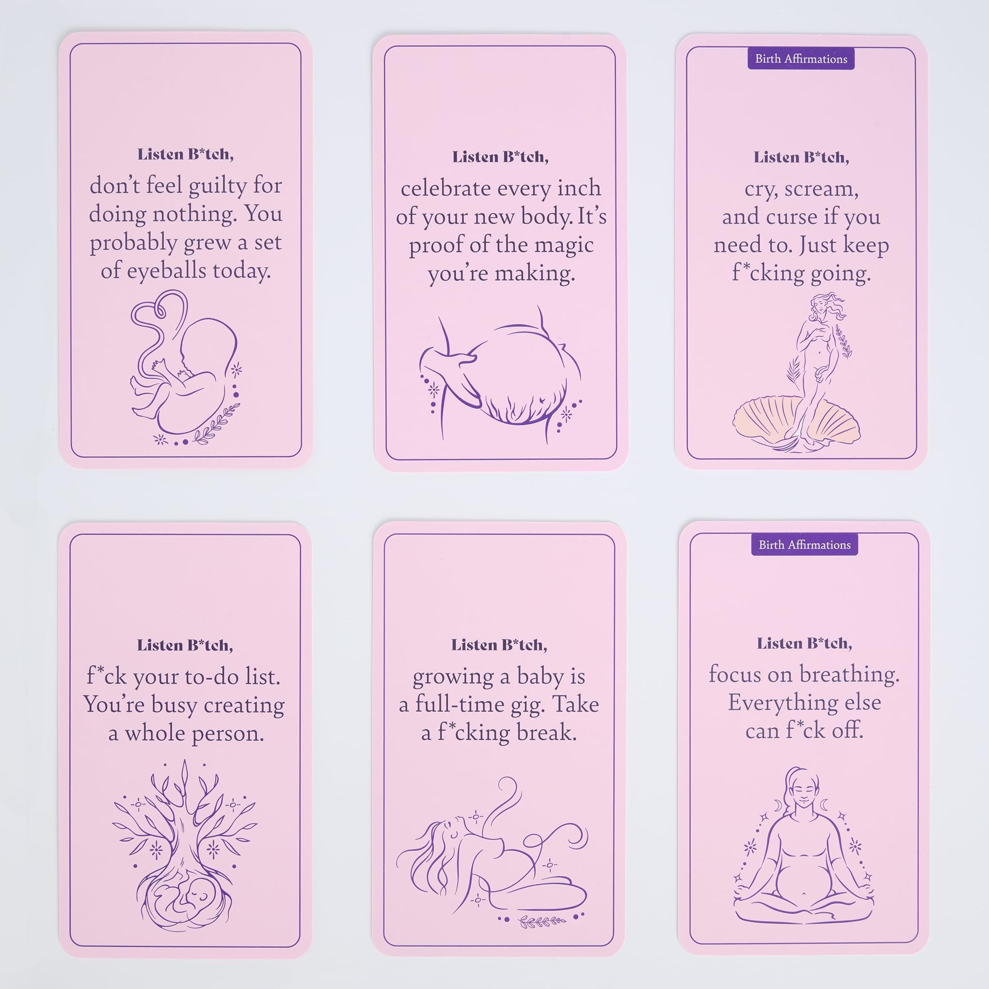 Pregnancy Edition Affirmations | Affirmation Cards to Help Brave The Wonderfully Terrifying Journey of Pregnancy