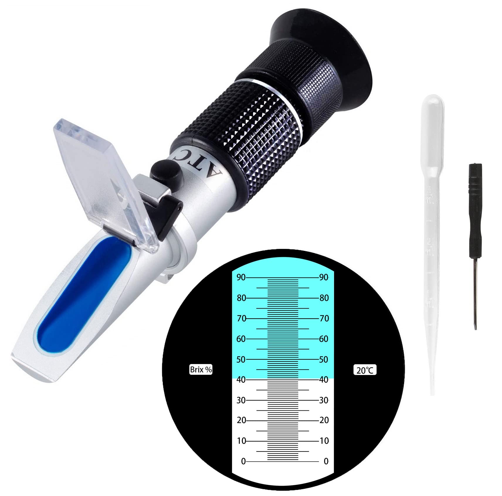 Brix Refractometer 0~90%, Handheld Sugar