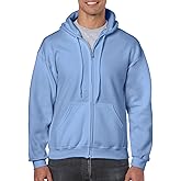 Fashion Gildan 18600 Zip Fleece Sweatshirt Carolina Blue Medium