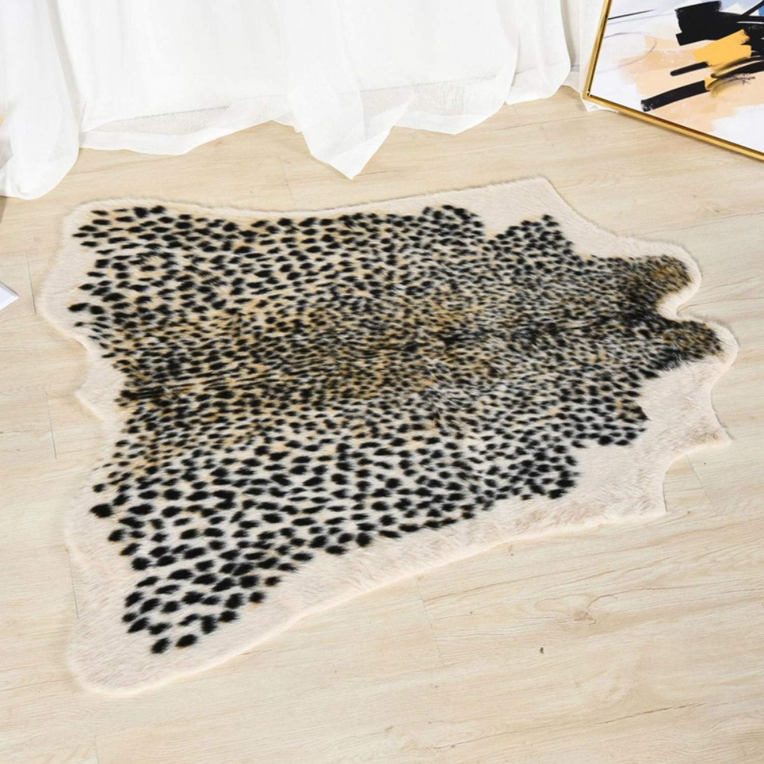 Purple Rugs Living Room, Leopard Print Rug Faux Cowhide
