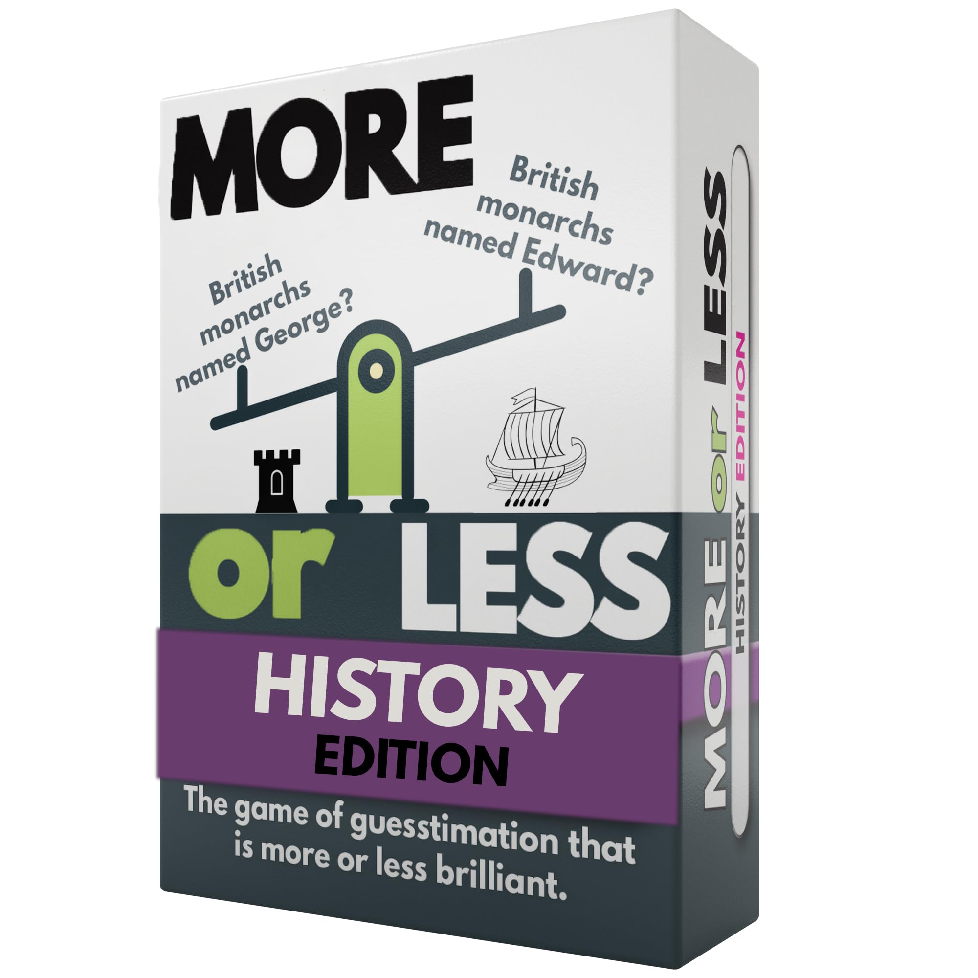 More or Less History Edition Card Game | 2 Players + | Travel & Pocket Card Game for Kids, Teens & Adults | Play Anywhere