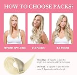 GOO GOO Tape in Hair Extensions 22in 50g 20pcs Real Remy Balayage Ash to view 5